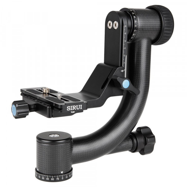 SIRUI PH-20 Gimbal Head (Carbon, Höhe: 230mm, Gewicht: 1.1kg, Belastbarkeit: 20kg) mit Tasche und Gurt-37