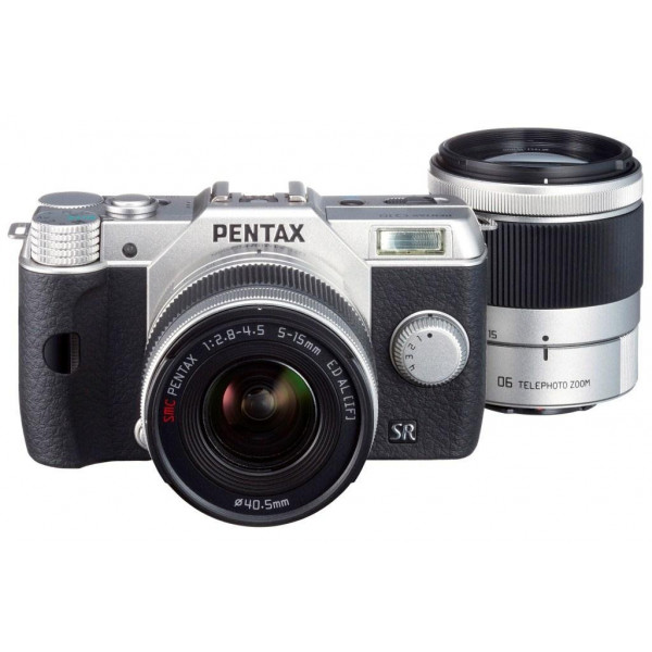 Pentax Q10 Systemkamera (12 Megapixel CMOS Sensor, 7,6 cm (3 Zoll) Display, Full HD, HDMI) inkl. 5-15mm und 15-45mm Objektiv Kit silber-39