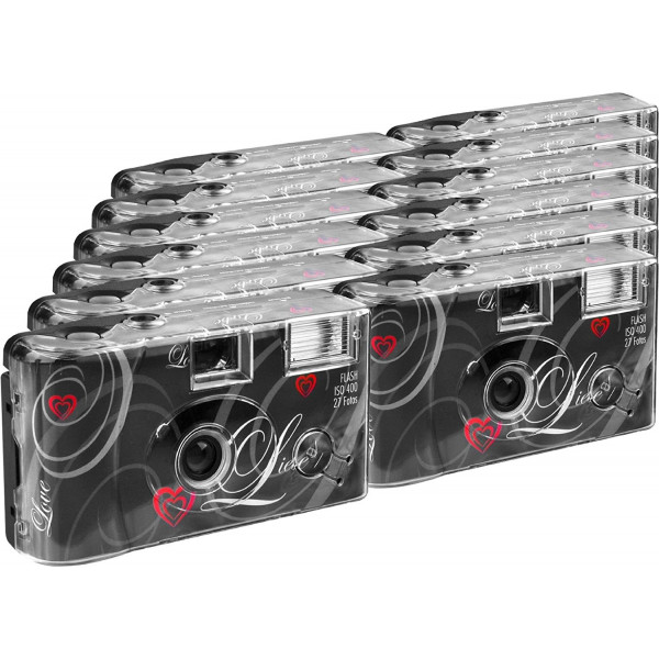 TopShot Love black Einwegkamera / Hochzeitskamera (27 Fotos, Blitz, 12-er Pack)-31