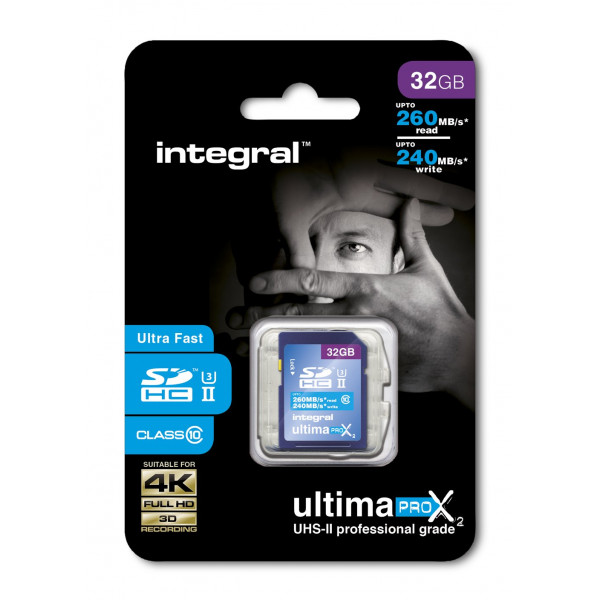 Integral SDHC 32GB Class 10 UltimaPro X UHS-2 class 3 Speicherkarte bis zu 260/240 MB/s read/write-31