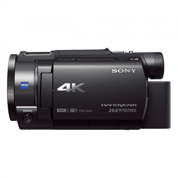 Sony FDR-AX33 4K Camcorder (Exmor R CMOS Sensor, Vario Sonnar T* Carl Zeiss Optik mit 10-fach optischem Zoom, 7,5 cm (3,0 Zoll) Touch-Display, ISO Norm MI Zubehör Schuh) schwarz-313