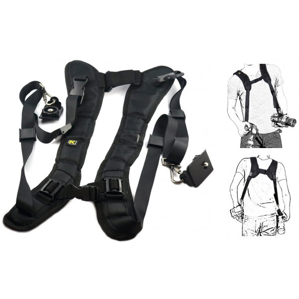 Quick Strap Doppelgurt Kameragurt Schultergurt für schonenden und sicheren Tragekomfort von 2 Kameras ergonomisch geformtes Polster das sich perfekt der Schulter anpasst und das Gewicht gleichmäßig verteilt von Mind-Care-Essentials (TM) deutscher-36