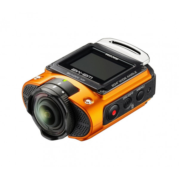 Ricoh WG-M2 kompakte und leichte Actioncam (4K-Video, 204 Grad Ultraweitwinkel-Objektiv) orange-311