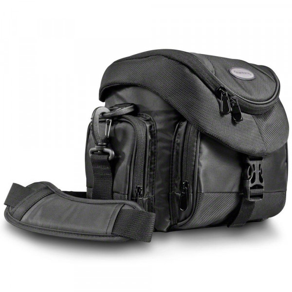 Mantona Premium DSLR-Kameratasche (inkl. Schnellzugriff, Staubschutz, gepolsteter Tragegurt und Zubehörfach) schwarz-38