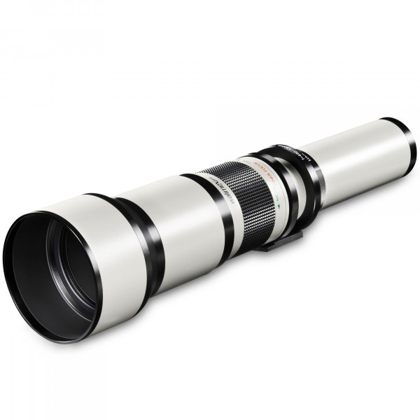 Walimex Pro 650-1300mm 1:8-16 DSLR-Teleobjektiv (Filtergewinde 95mm, IF) für Pentax K Objektivbajonett weiß-36