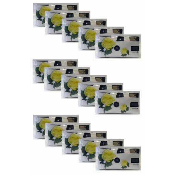 Hochzeitskamera "Innige Liebe" 15er Pack Einwegkamera mit Blitz (27 Aufn. 400 ASA)-31