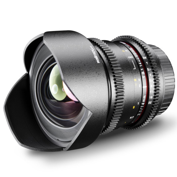 Walimex Pro 14mm 1:3,1 VCSC Foto und Videoobjektiv (inkl. fester Gegenlichtblende, IF, Zahnkranz, stufenlose Blende und Fokus, Weitwinkelobjektiv) für Sony E-Mount Objektivbajonett schwarz-34