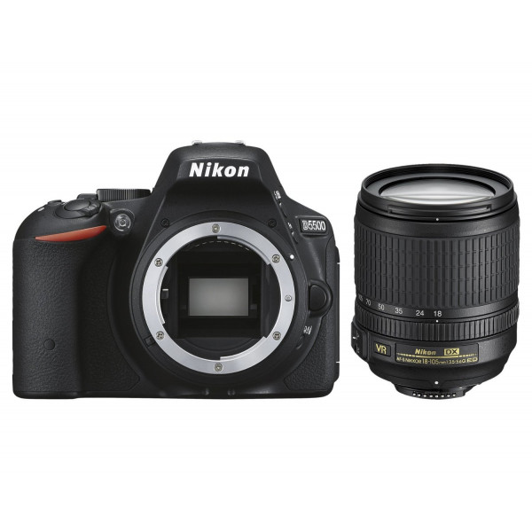 Nikon D5500 SLR-Digitalkamera (24,2 Megapixel, 8,1 cm (3,2 Zoll) Touchscreen-Display, 39 AF-Messfelder, ISO 100-25.600, Full-HD-Video, Wi-Fi, HDMI) Kit inkl. DX 18-105 mm VR Objektiv schwarz-313