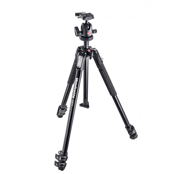 Manfrotto 190X 3 Beinsegmente Aluminium Stativ mit Kugelkopf-33