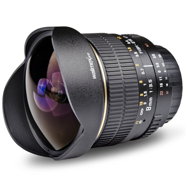 Walimex Pro 8 mm 1:3,5 CSC Fish-Eye-Objektiv (feste Gegenlichtblende, IF) für Micro Four Thirds Objektivbajonett schwarz-36