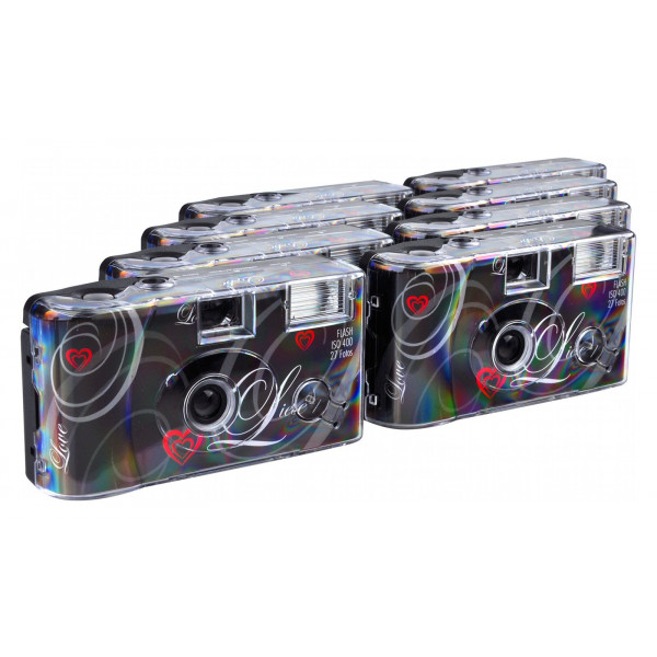 TopShot Love Einwegkamera (27 Fotos, Blitz, 8-er Pack) schwarz-31