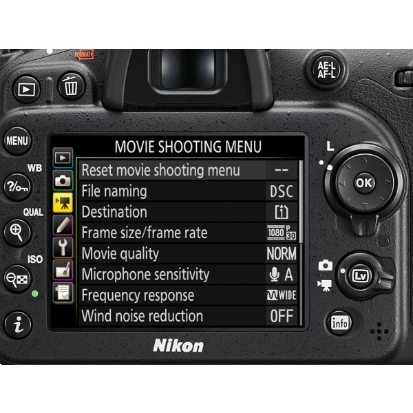 Nikon D7200 SLRDigitalkamera 24 Megapixel, 8 cm 3,2 Zoll LCDDisplay, WiFi, NFC, FullHD 