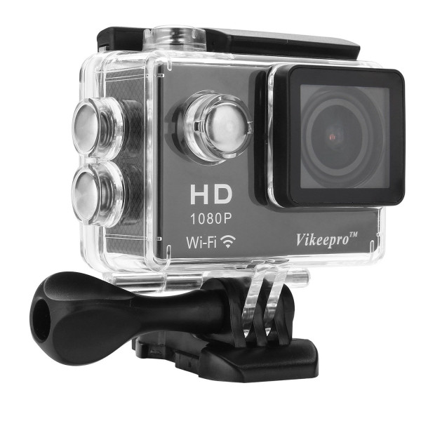 Vikeepro Action Cam 2,0 Zoll Full HD 1080p 30fps action kamera mit 170 Grad Ultra-Weitwinkel Objektiv, WiFi Handgelenk 2.4G, 2 Batterien und Free Zubehör Kit (Schwarz)-37