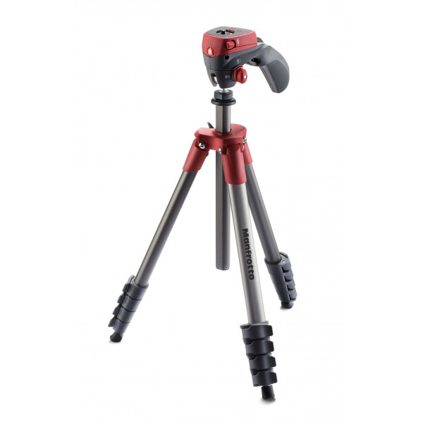 Manfrotto MKCOMPACTACN-RD Compact Action Tripod mit Quick Release (Tragbarkeit: 1,5Kg) rot-32