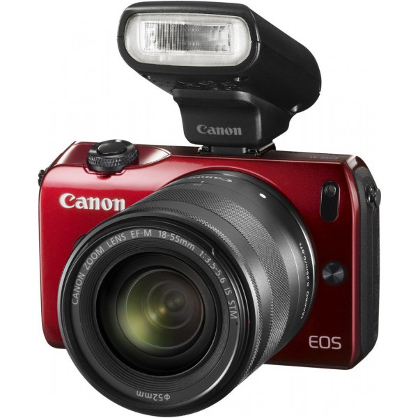 Canon EOS M Systemkamera (18 Megapixell, 7,7 cm (3 Zoll) Display, Full-HD, Touch-Display) Kit inkl. EF-M 18-55mm 1:2,0 STM Objektiv und Speedlite 90EX rot-37
