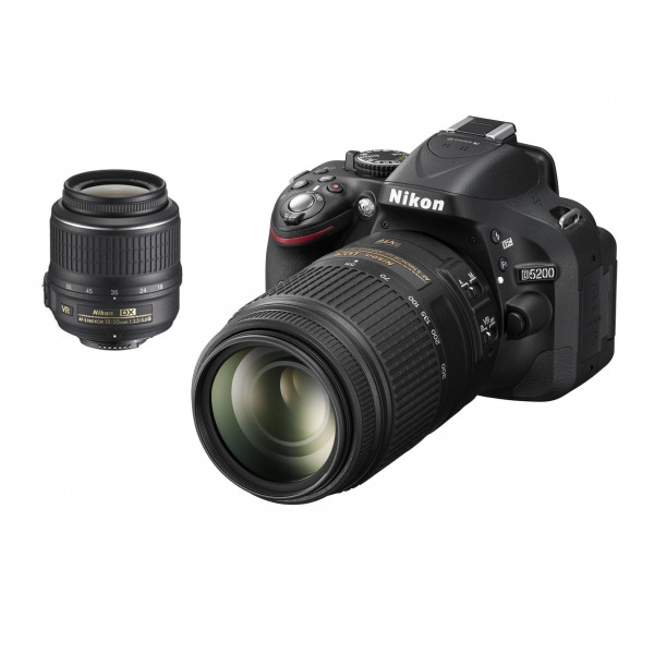Nikon D5200 SLR-Digitalkamera (24,1 Megapixel, 7,6 cm (3 Zoll) TFT-Display, Full HD, HDMI) Double-Zoom-Kit inkl. AF-S DX 18-55 mm VR und 55-300 mm Objektiv schwarz-34