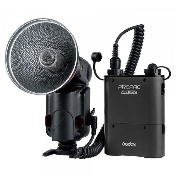 Godox AD180 Witstro Blitzsgerät Kit mit Powerpack PB960 Blitz schwarz-37