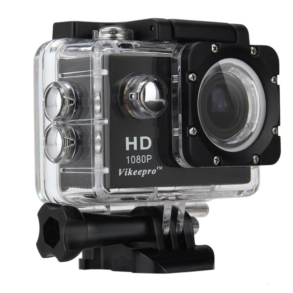 Vikeepro Action Cam 1.5 Zoll Full HD 1080p 30fps action kamera mit 170 Grad Ultra-Weitwinkel Objektiv, WiFi Handgelenk 2.4G, 2 Batterien und Free Zubehör Kit (Schwarz)-37