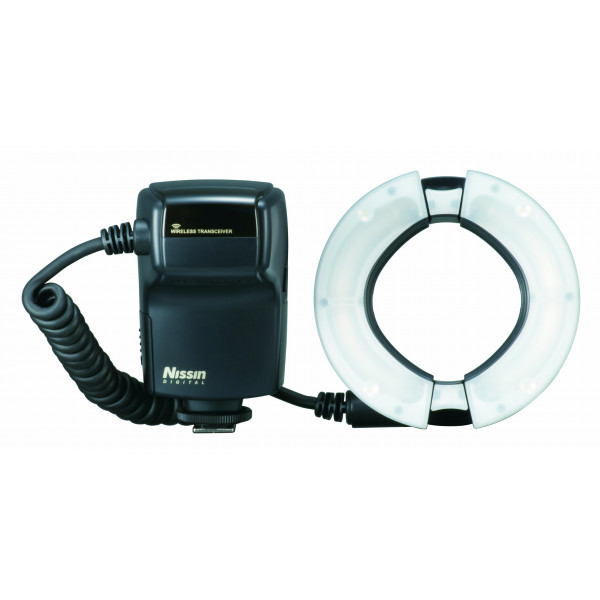 Nissin N059 MF18 Ringblitz für Nikon i-TTL über 4 LED Batt Magazin inkl. Adapterringe 52/58/62/67/72/77-32