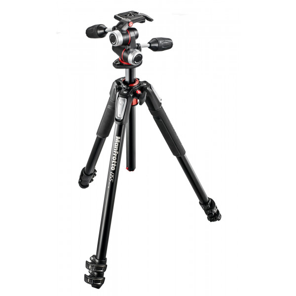 Manfrotto MK055XPRO3-3W 055 Aluminium Stativ mit 3 Segmenten und MHXPRO3-3W 3-Wege-Neiger-34