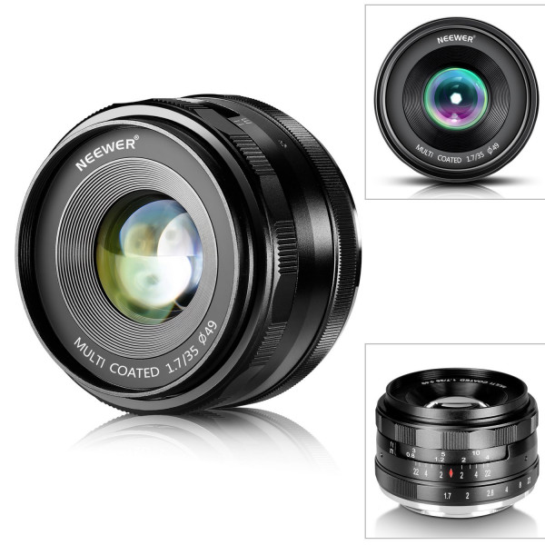 Neewer® NW-E-35-1,7 35mm f / 1.7 Manueller Fokus Prime Fest Objektiv für Sony E-Mount Digitalkameras, wie Sony NEX3, 3N, 5, 5T, 5R, 6, 7, A5000, A5100, A6000, A6100 und A6300-37