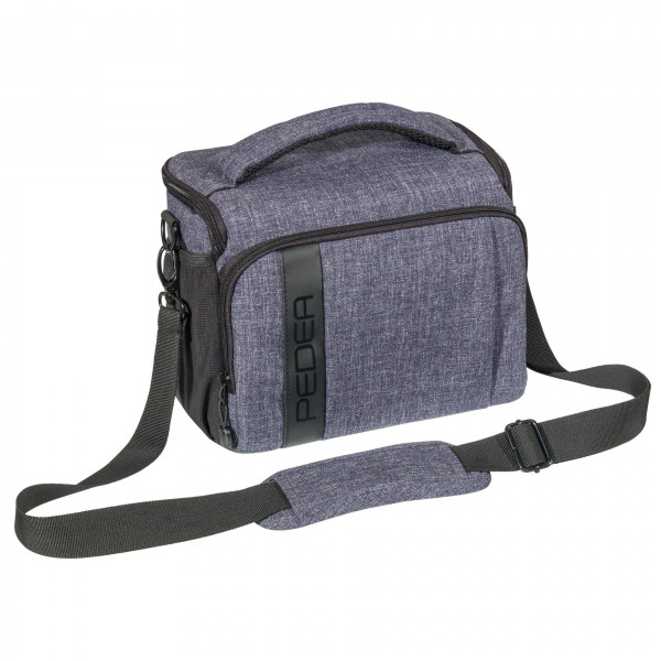 PEDEA 65065430 "Fashion" SLR-Kameratasche mit Schultergurt und Zubehörfächer, Gr. XL grau-37