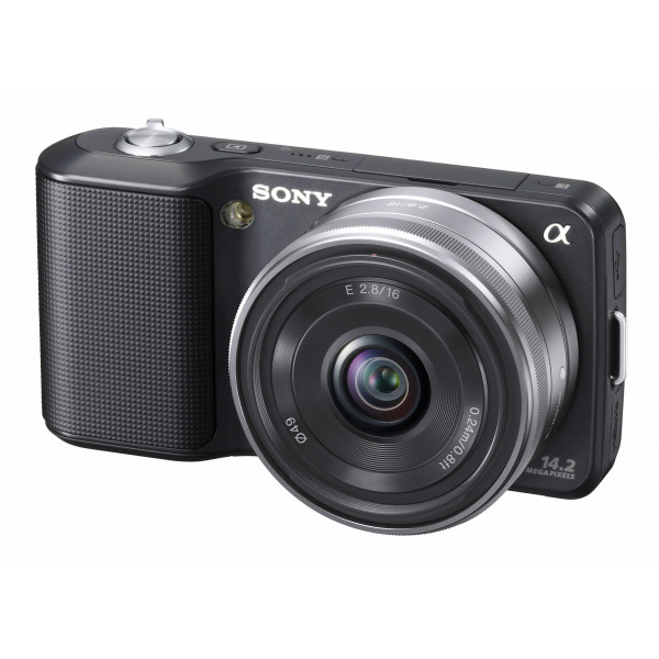 Sony NEX-3AB Systemkamera (14 Megapixel, Live View, HD Videoaufnahme) Kit schwarz inkl. 16mm Objektiv-35