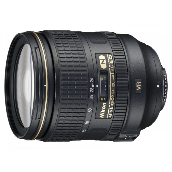 Nikon AF-S 24-120mm 1:4G ED VR Objektiv (77 mm Filtergewinde) inkl. HB-53-35