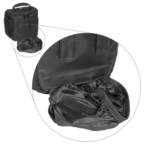 PEDEA Essex SLR-Kameratasche mit Regenschutz und Zubehörfächer (Größe: M) schwarz/blau-31