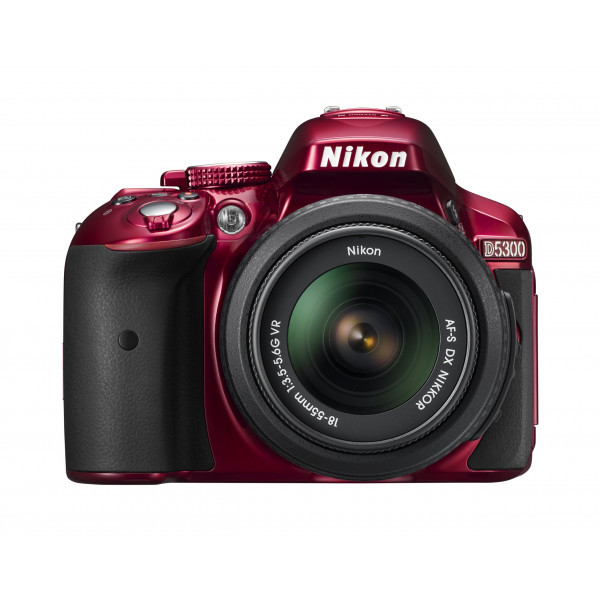 Nikon D5300 SLR-Digitalkamera (24,2 Megapixel, 8,1 cm (3,2 Zoll) LCD-Display, Full HD, HDMI, WiFi, GPS, AF-System mit 39 Messfeldern) Kit inkl. AF-S DX 18-55 VR Objektiv rot-35