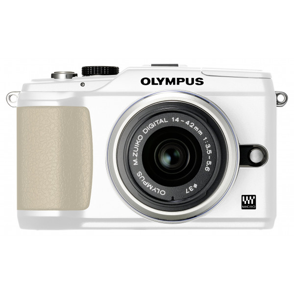 Olympus E-PL2 Systemkamera (12 Megapixel, 7,6 cm (3 Zoll) Display, bildstabilisiert) weiß mit 14-42 mm Objektiv silber-34