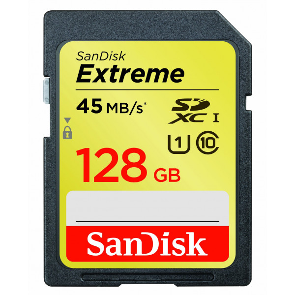 SanDisk Extreme SDXC 128GB UHS-I Class 10 Speicherkarte (bis zu 45MB/s lesen)-32