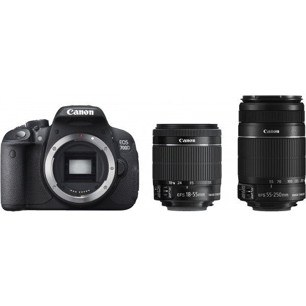 Canon EOS 700D Digital SLR-Kamera (18 Megapixel, 7,6 cm (3 Zoll) Display, Full HD, DIGIC 5) inkl. EF 18-55mm IS STM und EF 55-250mm IS STM Double-Zoom-Kit schwarz-311
