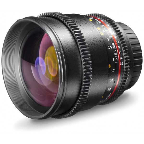 Walimex Pro 85mm 1:1,5 VCSC Video und Fotoobjektiv (Filtergewinde 72mm, Zahnkranz, stufenlose Blende und Fokus, IF) für Pentax Q Objektivbajonett schwarz-36
