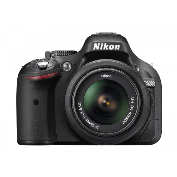 Nikon D5200 SLR-Digitalkamera (24,1 Megapixel, 7,6 cm (3 Zoll) TFT-Display, Full HD, HDMI) Kit inkl. AF-S DX 18-55 mm II Objektiv schwarz-320