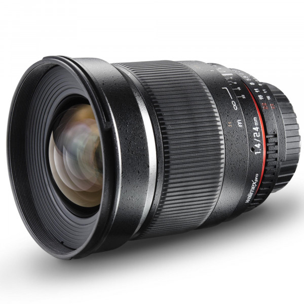 Walimex Pro 24mm 1:1,4 CSC-Weitwinkelobjektiv (Filtergewinde 77mm, IF, AS und ED-Linsen) für Samsung NX Objektivbajonett schwarz-310