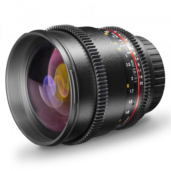 Walimex Pro 85mm 1:1,5 VCSC Video und Fotoobjektiv (Filtergewinde 72mm, Zahnkranz, stufenlose Blende und Fokus, IF) für Sony E Objektivbajonett schwarz-35