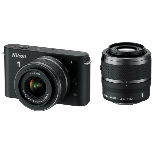 Nikon 1 J1 Systemkamera (10 Megapixel, 7,5 cm (3 Zoll) Display) schwarz inkl. 1 NIKKOR VR 10-30 mm und VR 30-110 mm Objektive-35