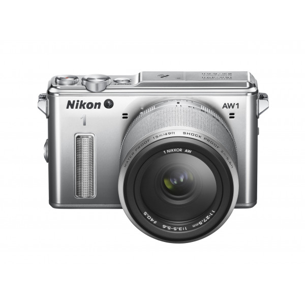 Nikon 1 AW1 Systemkamera (14,2 Megapixel, 7,6 cm (3 Zoll) TFT-Display, Full HD, HDMI, wasserdicht) Kit inkl. 11-27,5mm Objektiv silber-312
