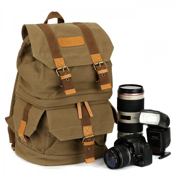 TARION® Kamerarucksack Fotorucksack Kameratasche Stativ Befestigung Geräumige Fächer für SLR DSLR Kameras und Objetive and Zubehör-37