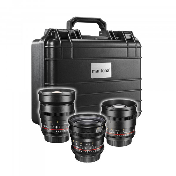 Walimex Pro Video Objektiv Basis Set VCSC für Sony E-Mount (inkl. Objektiv 24mm, 50mm, 85mm und Schutz koffer) schwarz-35