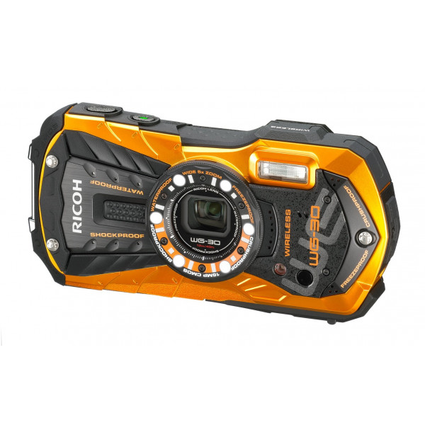 Ricoh WG-30W Digitalkamera (16 Megapixel, 5x opt. Zoom, 7,2x dig. Zoom, 6,9 cm (2,7 Zoll) Display, HDMI, WiFi, USB 2.0) orange-312