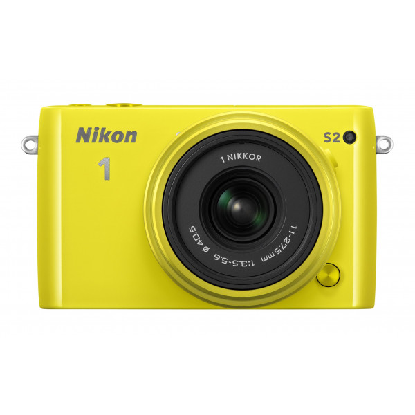 Nikon 1 S2 Systemkamera (14 Megapixel, 7,5 cm (3 Zoll) LCD-Display, Wi-Fi-fähig, USB, HDMI, Full-HD-Videofunktion) Kit inkl. 1 Nikkor 11-27,5mm Objektiv gelb-36