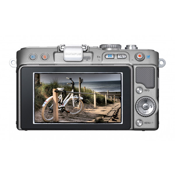 Olympus PEN EPL3 Systemkamera 12 Megapixel, 7,6 cm 3 Zoll Display, bildstabilisiert silber 