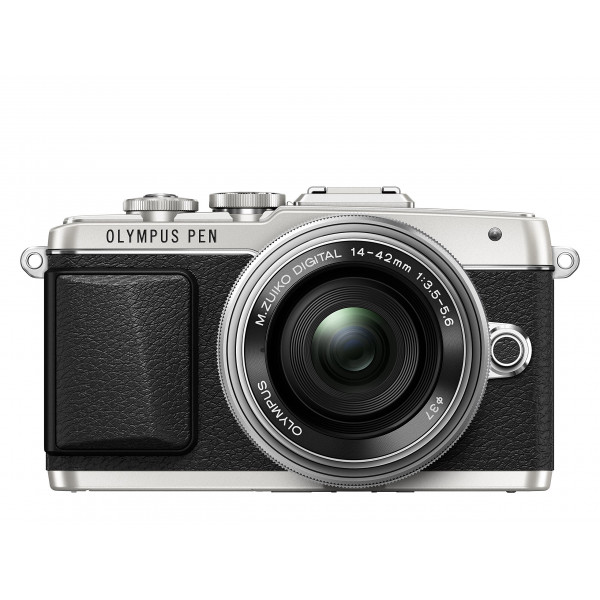 Olympus PEN E-PL7 Kompakte Systemkamera (16 Megapixel, elektrischer Zoom, Full HD, 7,6 cm (3 Zoll) Display, Wifi) inkl. 14-42 mm Pancake Objektiv silber/silber-325