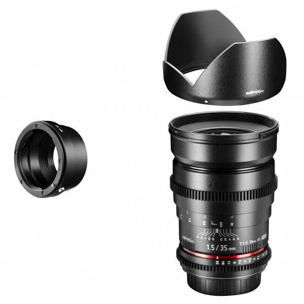 Walimex Pro 35mm 1:1,5 VCSC Foto und Videoobjektiv (Filtergewinde 77mm) für Nikon 1 Objektivbajonett schwarz-36