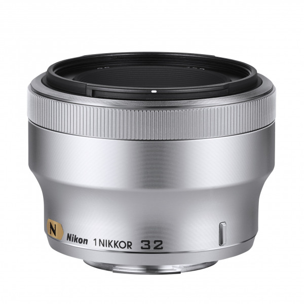 Nikon 1 Nikkor-Objektiv 32mm 1:1,2 (52mm Filtergewinde) silber-32