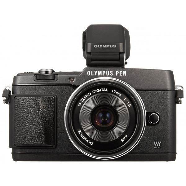 Olympus E-P5 Systemkamera (16 Megapixel, 7,6 cm (3 Zoll) Touchscreen, HDMI, WiFi) inkl. 17mm 1:1.8 Objektiv Kit und hochauflösender VF-4 elektronischer Sucher schwarz-321