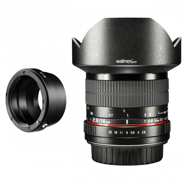 Walimex Pro 14 mm 1:2,8 CSC-Weitwinkelobjektiv für Nikon 1 Objektivbajonett schwarz-36