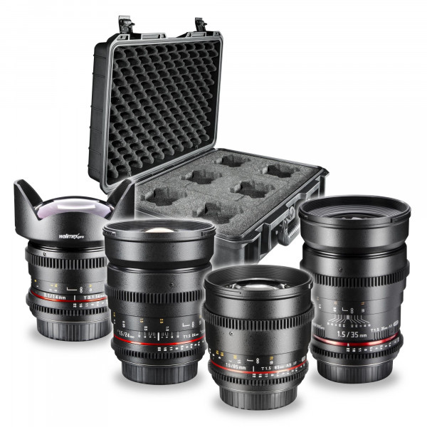 Walimex Pro FF Basisset Video und Foto Objektiv Set ( 35 mm 1:1,5 Objektiv, 85 mm 1:1,5 Objektiv, Weitwinkelobjektiv 14 mm 1:3, 1,24 mm 1:1,5 Objektiv, Objektivkoffer) für Micro Four Thirds Bajonett-36